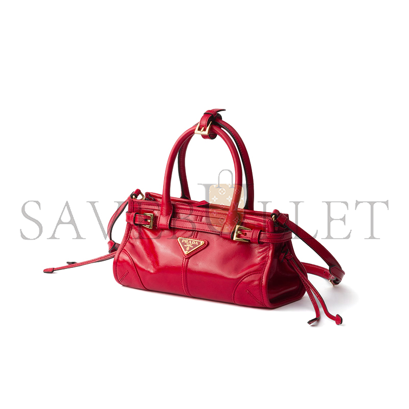 PRADA BONNIE LEATHER MINI HANDBAG 1BA486 (23.5*12*9cm)